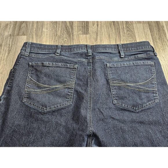 Riders by Lee Capri Jeans Womens 22W Blue Stretch Comfort Waist Plus Mid Rise - Picture 3 of 10